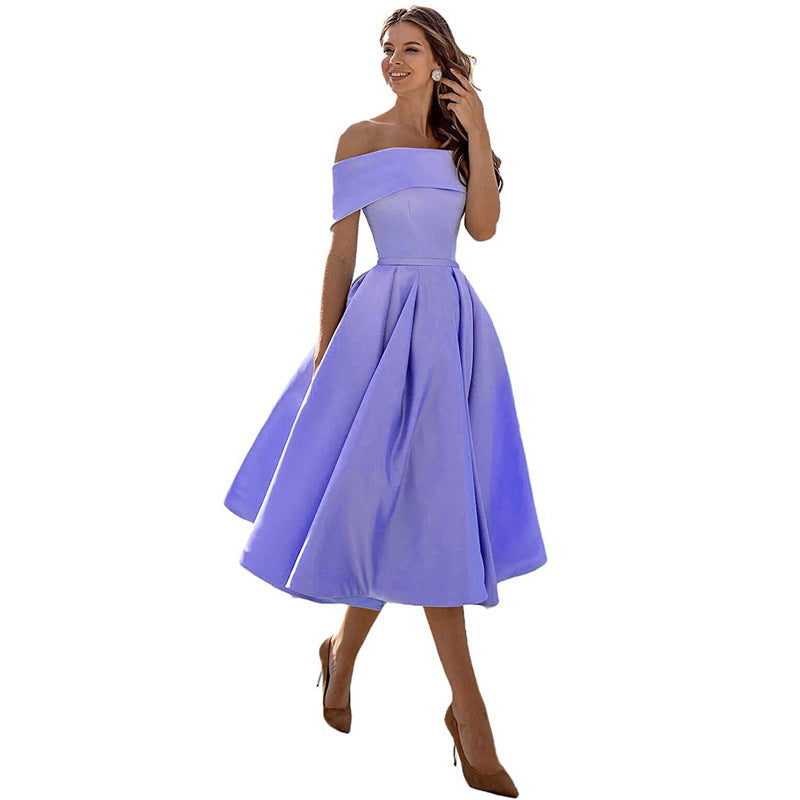 Robe de soirée en satin sans bretelles - Tendance et élégante - Projet Paris - Parfaite pour les fêtes