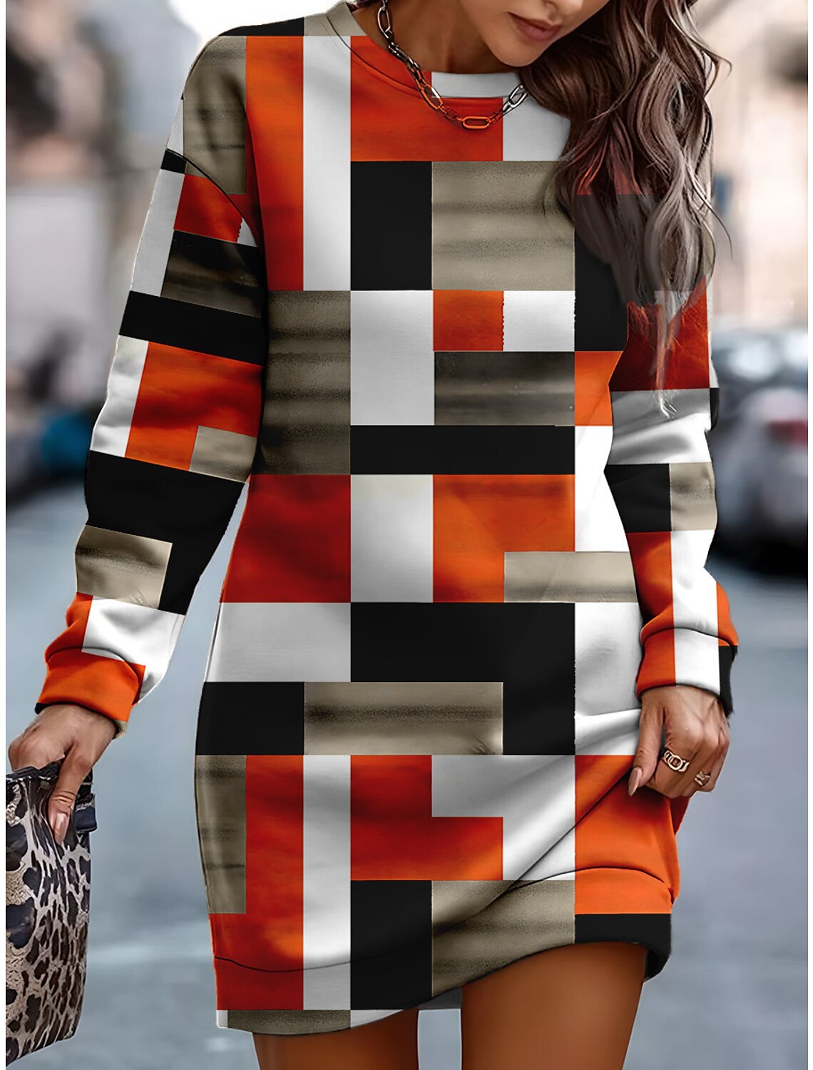 Robe en tricot patchwork confortable - Unique - Projet Paris - Douce et originale