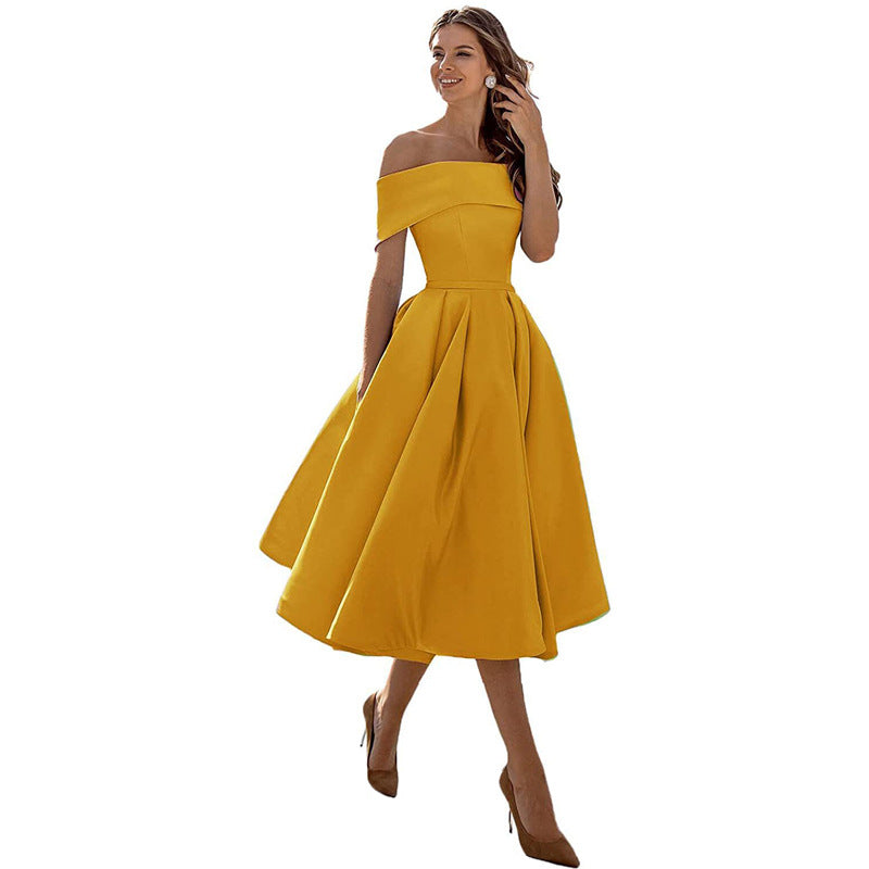 Robe de soirée en satin sans bretelles - Tendance et élégante - Projet Paris - Parfaite pour les fêtes