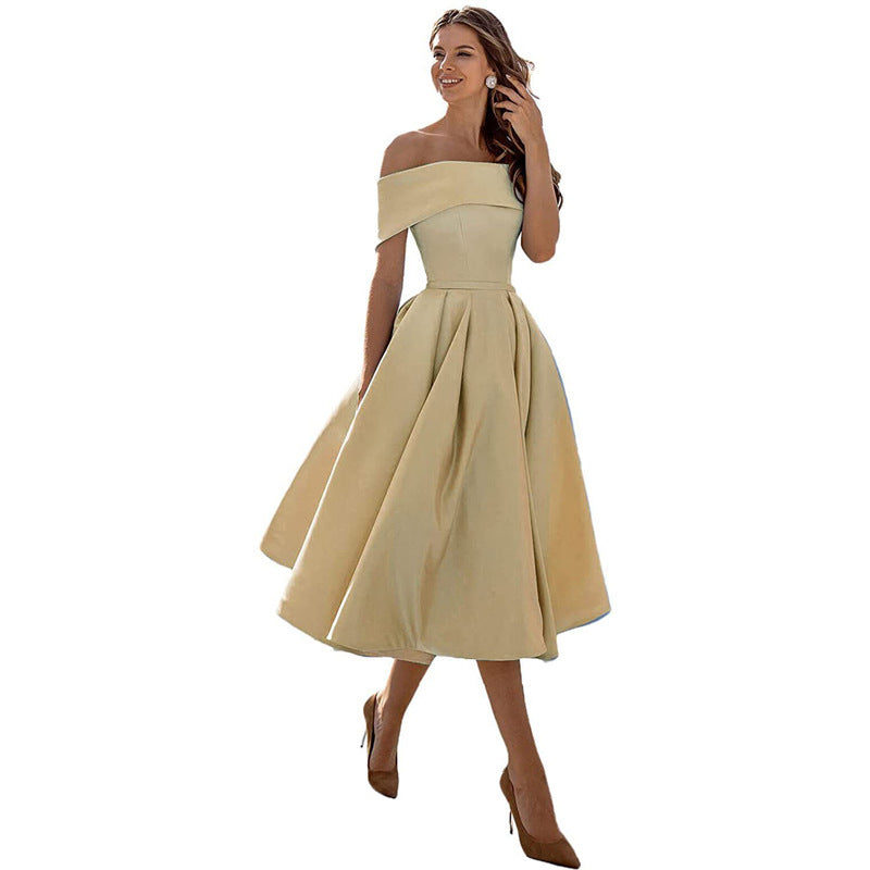 Robe de soirée en satin sans bretelles - Tendance et élégante - Projet Paris - Parfaite pour les fêtes