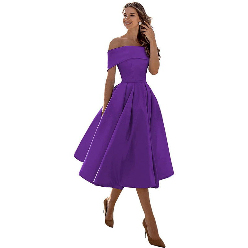 Robe de soirée en satin sans bretelles - Tendance et élégante - Projet Paris - Parfaite pour les fêtes