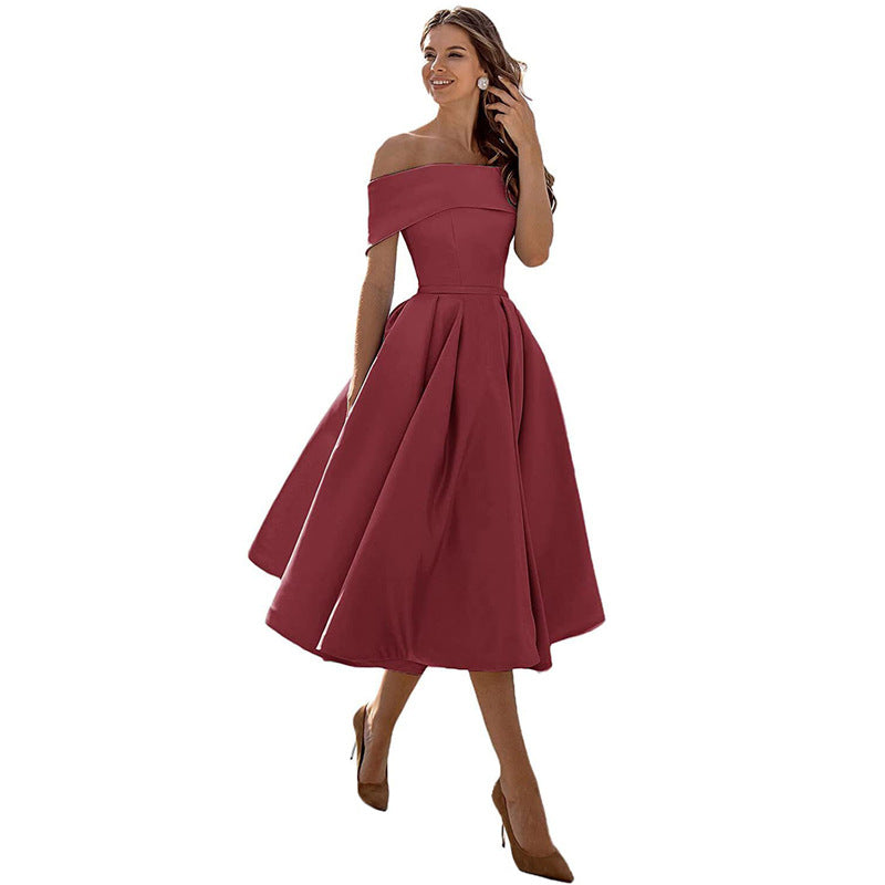 Robe de soirée en satin sans bretelles - Tendance et élégante - Projet Paris - Parfaite pour les fêtes