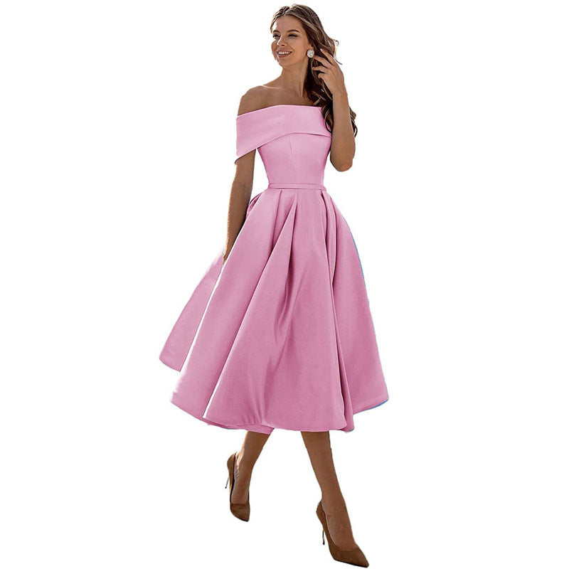 Robe de soirée en satin sans bretelles - Tendance et élégante - Projet Paris - Parfaite pour les fêtes