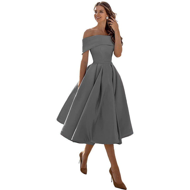 Robe de soirée en satin sans bretelles - Tendance et élégante - Projet Paris - Parfaite pour les fêtes