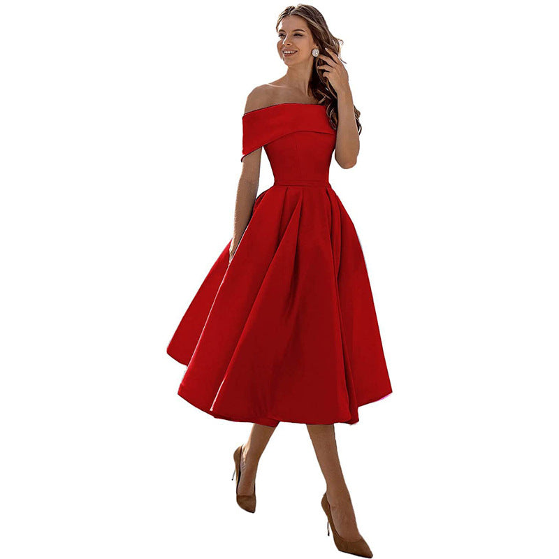 Robe de soirée en satin sans bretelles - Tendance et élégante - Projet Paris - Parfaite pour les fêtes