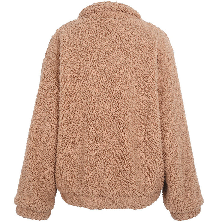 Philomena | Veste Oversized en Fleece Douillet avec Fermeture Éclair et Poches Latérales Pour Femme
