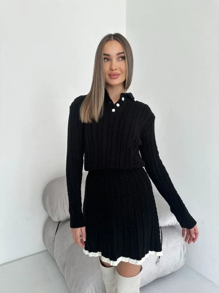 Robe en tricot à manches longues - Projet Paris - Élégante, Confortable