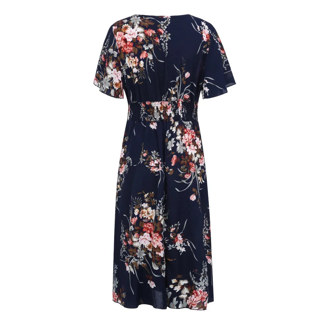 Robe en chiffon à fleurs - grande taille - Projet Paris - Légère et élégante