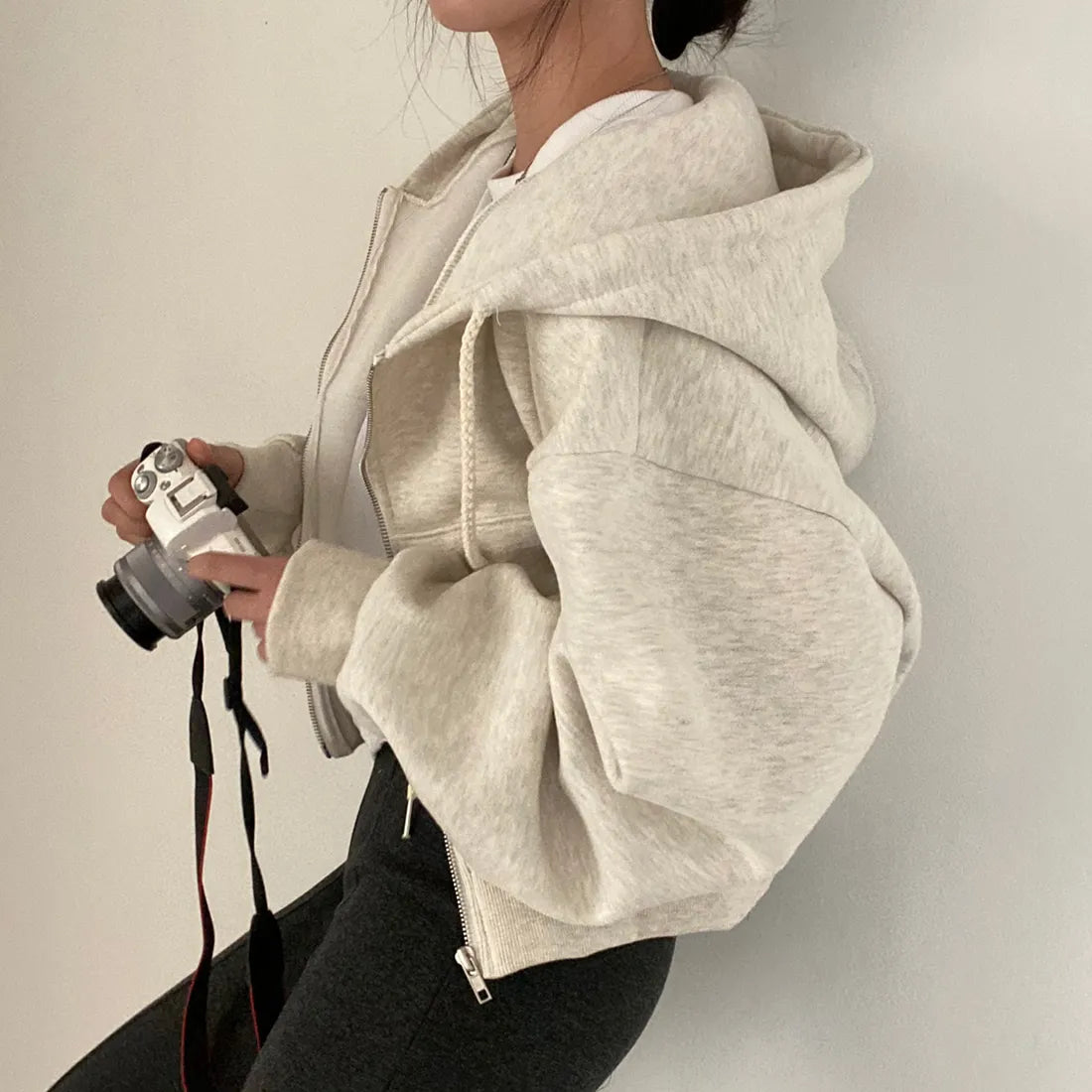 Louise - Sweatshirts surdimensionnés avec fermeture éclair