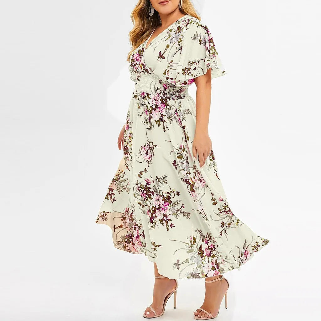 Robe en chiffon à fleurs - grande taille - Projet Paris - Légère et élégante