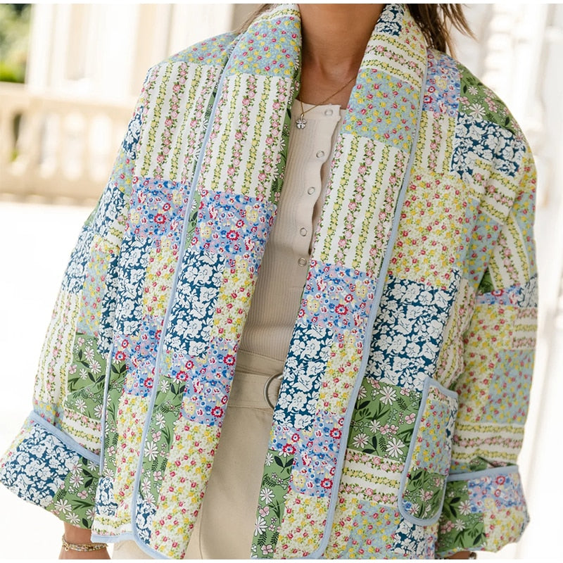 Beatriz - veste matelassée en patchwork décontractée