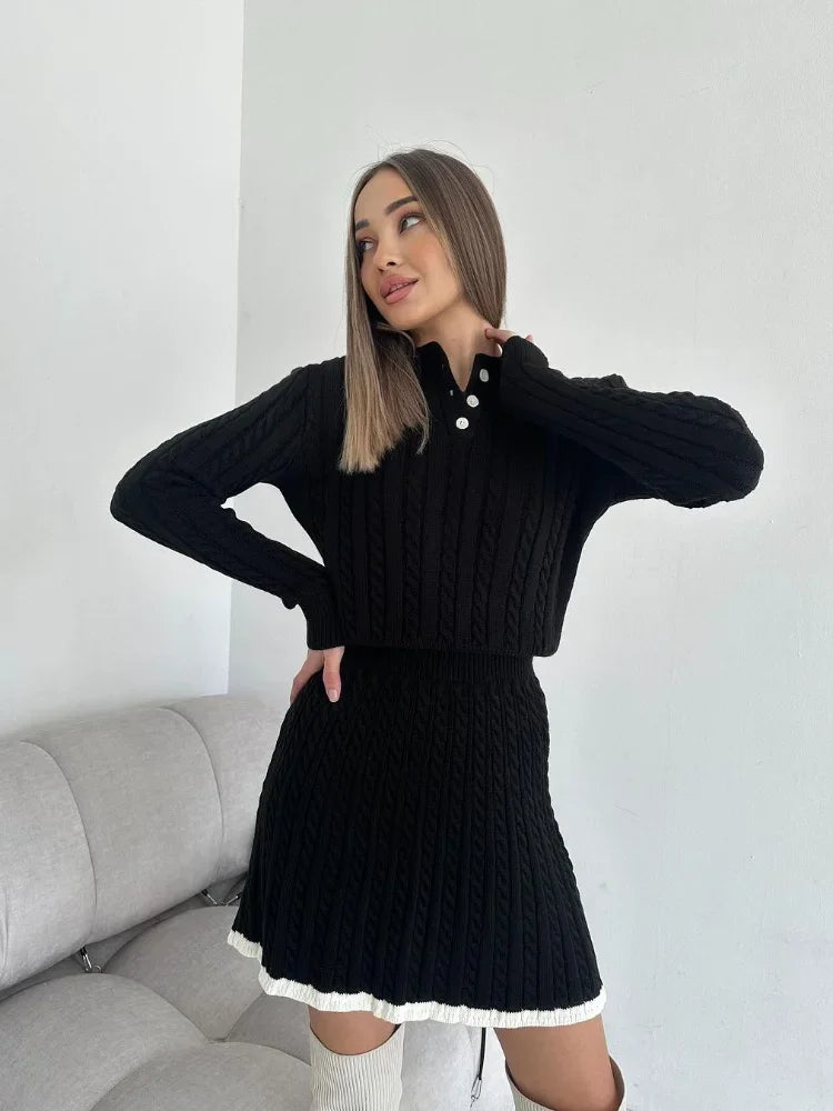 Robe en tricot à manches longues - Projet Paris - Élégante, Confortable
