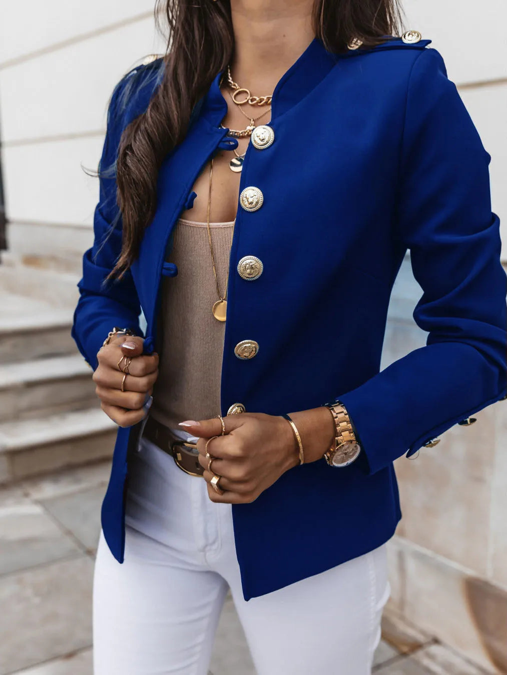 Polina - blazer boutonné élégant