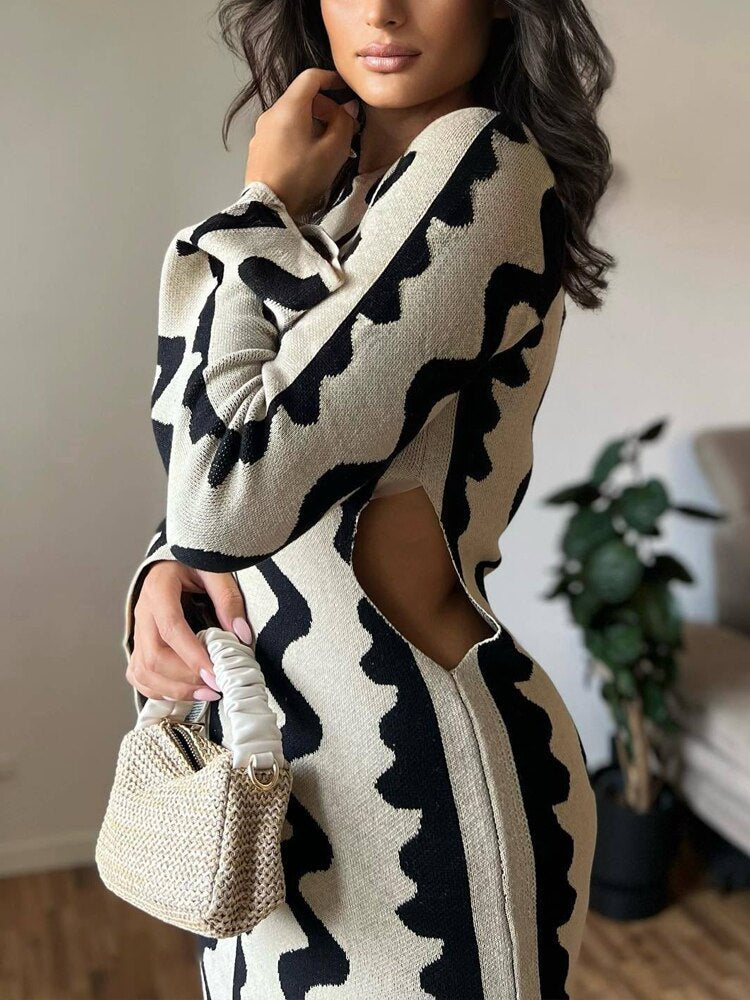 Robe tricotée à manches longues - Confortable - Projet Paris - Douce et parfaite