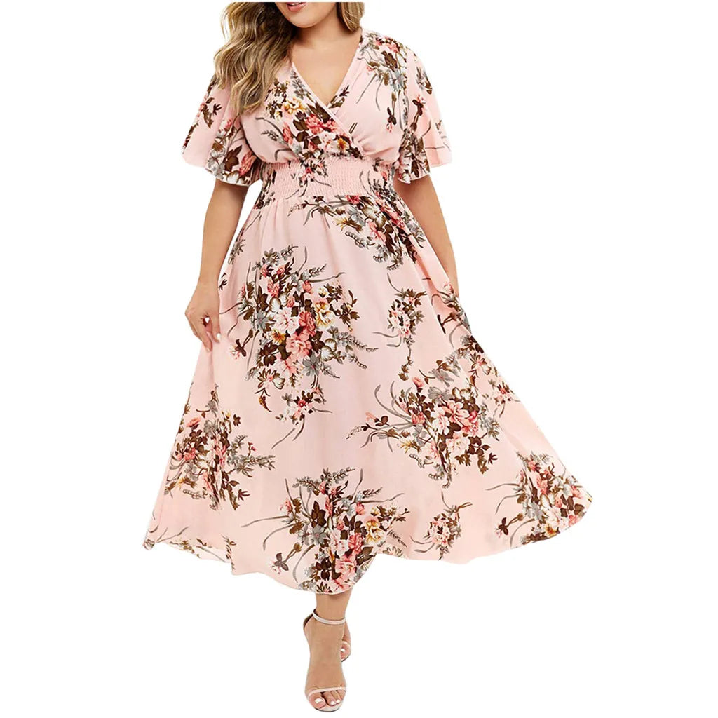 Robe en chiffon à fleurs - grande taille - Projet Paris - Légère et élégante