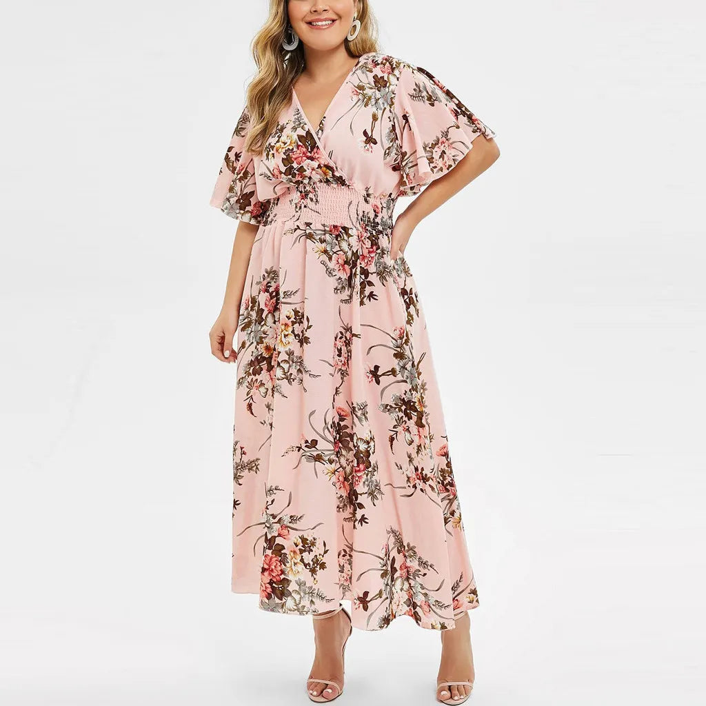 Robe en chiffon à fleurs - grande taille - Projet Paris - Légère et élégante