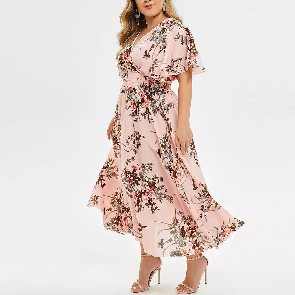 Robe en chiffon à fleurs - grande taille - Projet Paris - Légère et élégante