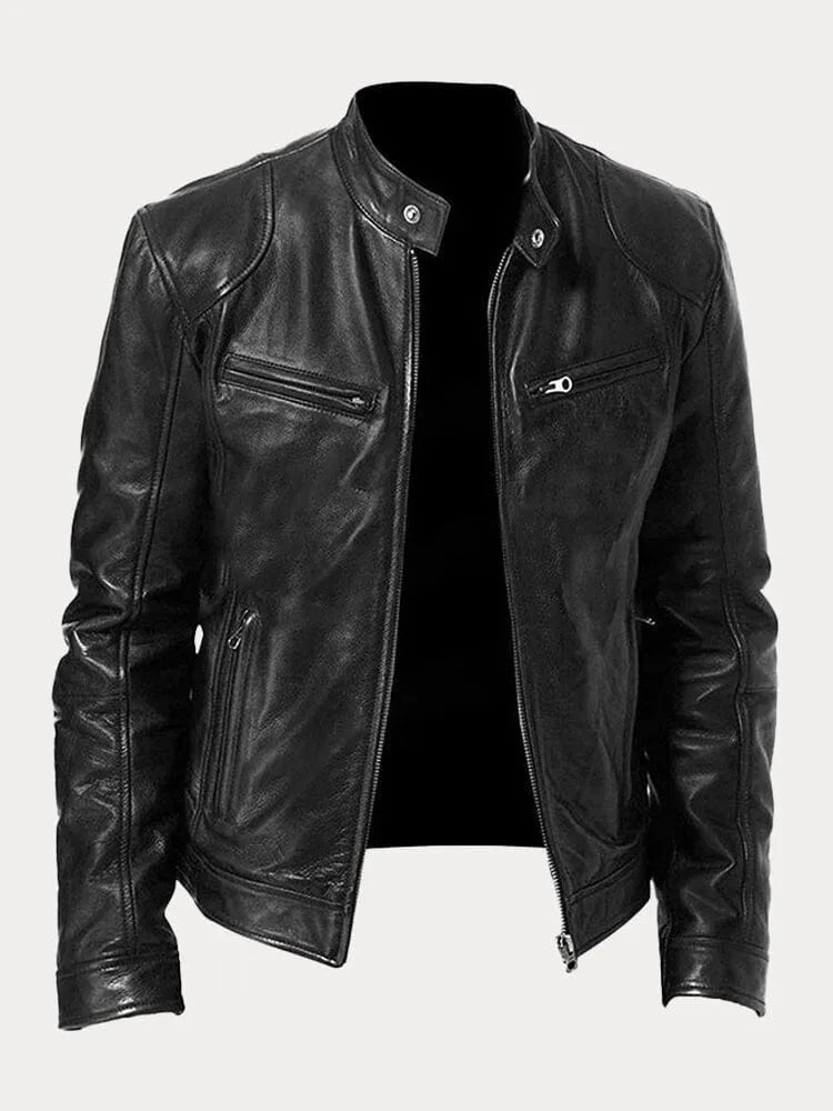 David – Veste en cuir décontractée