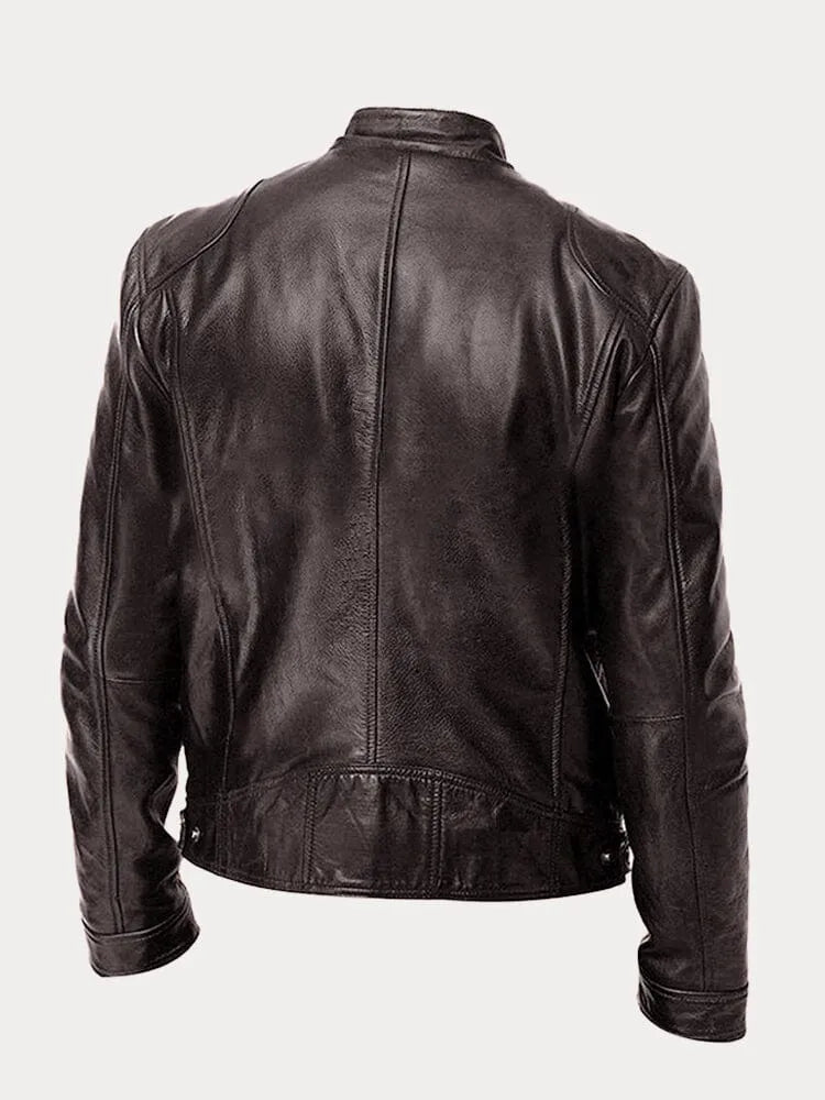 David – Veste en cuir décontractée