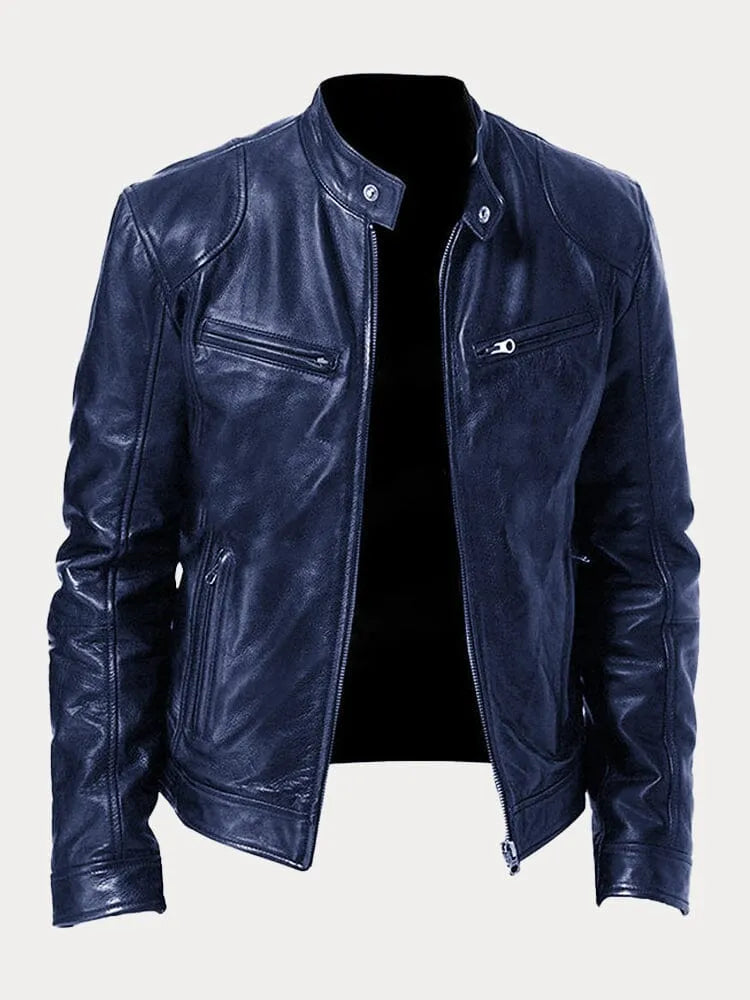 David – Veste en cuir décontractée