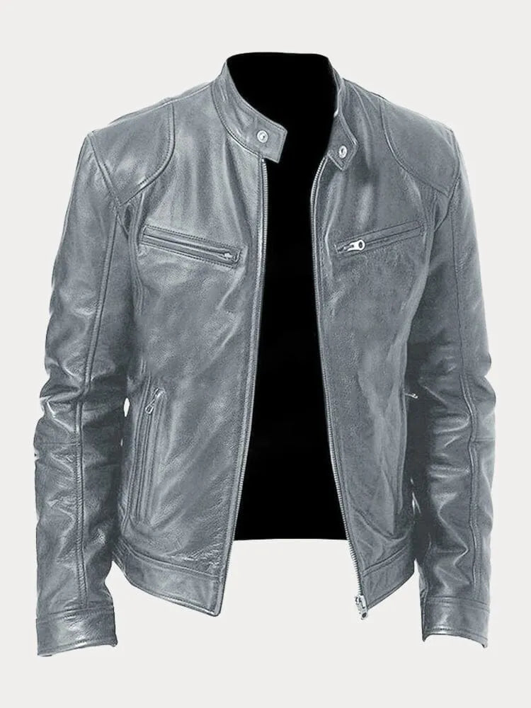 David – Veste en cuir décontractée