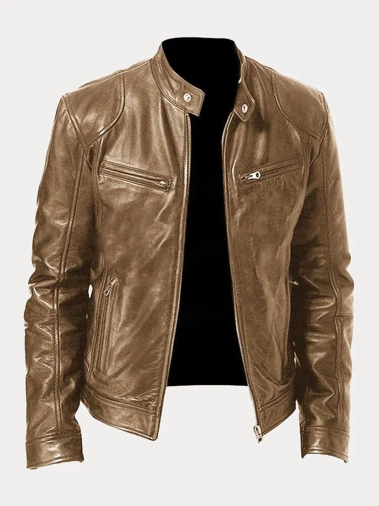 David – Veste en cuir décontractée
