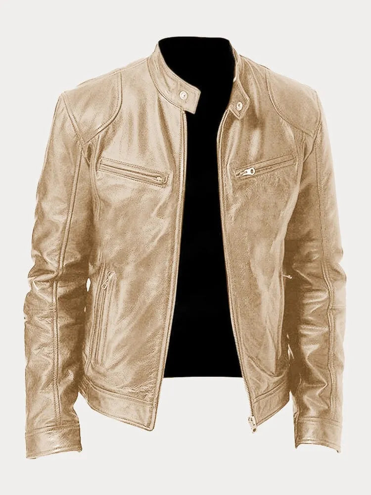 David – Veste en cuir décontractée