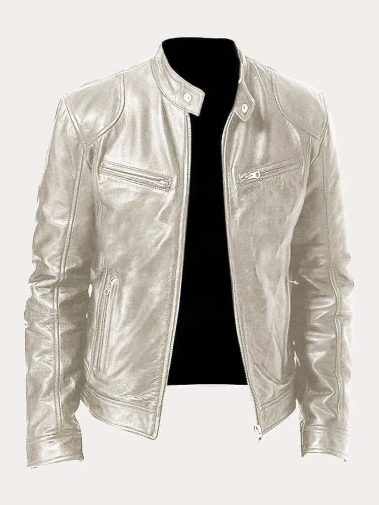 David – Veste en cuir décontractée