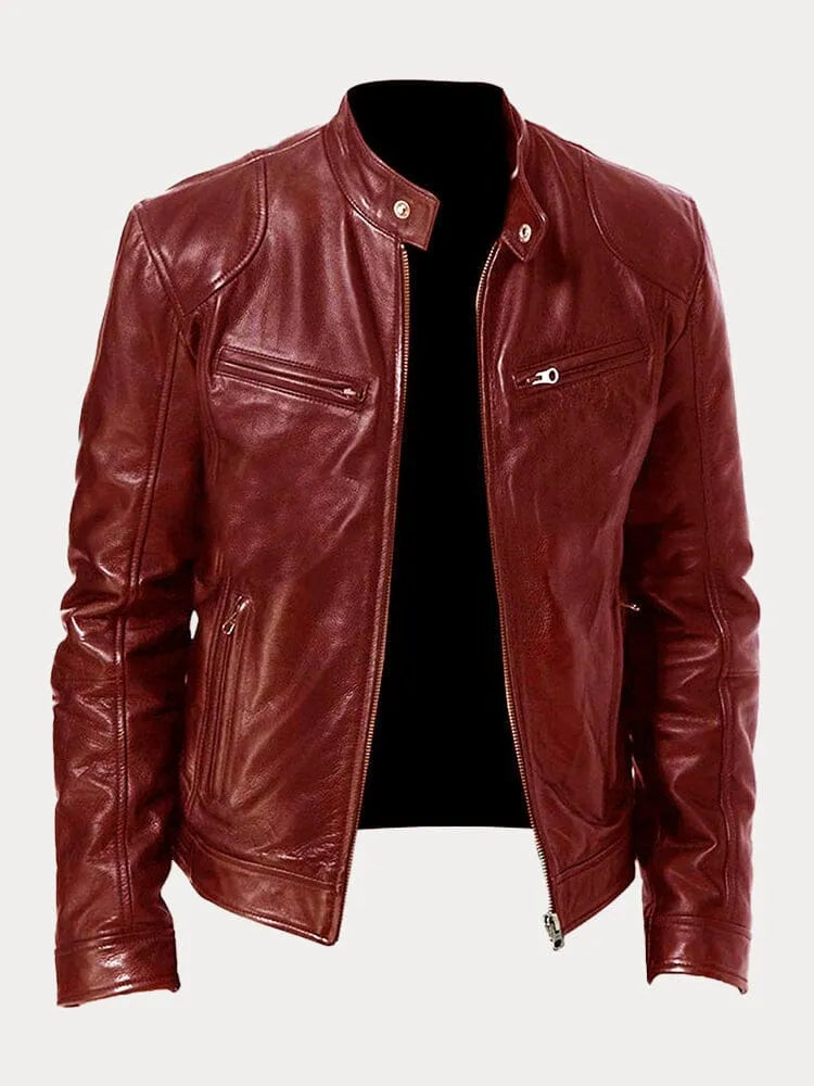 David – Veste en cuir décontractée