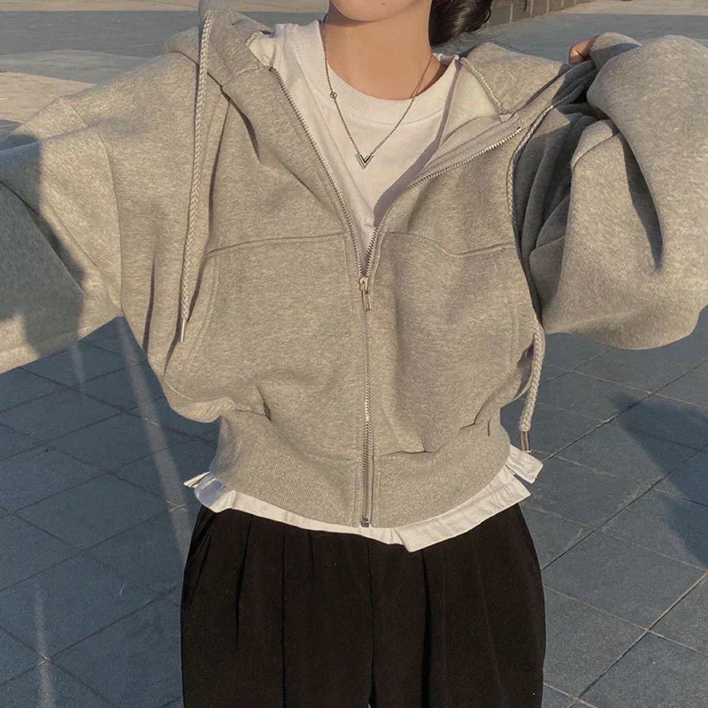 Louise - Sweatshirts surdimensionnés avec fermeture éclair