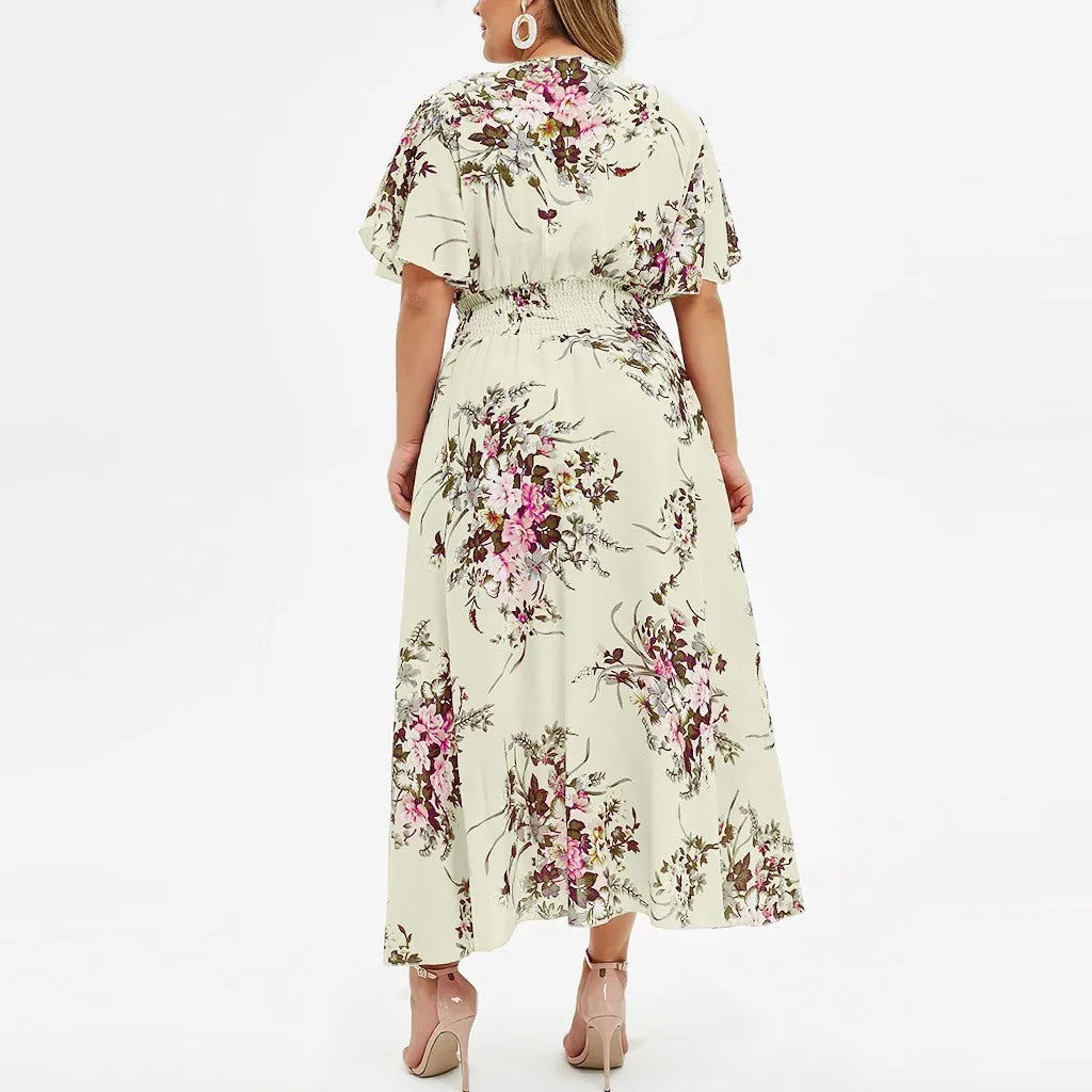 Robe en chiffon à fleurs - grande taille - Projet Paris - Légère et élégante