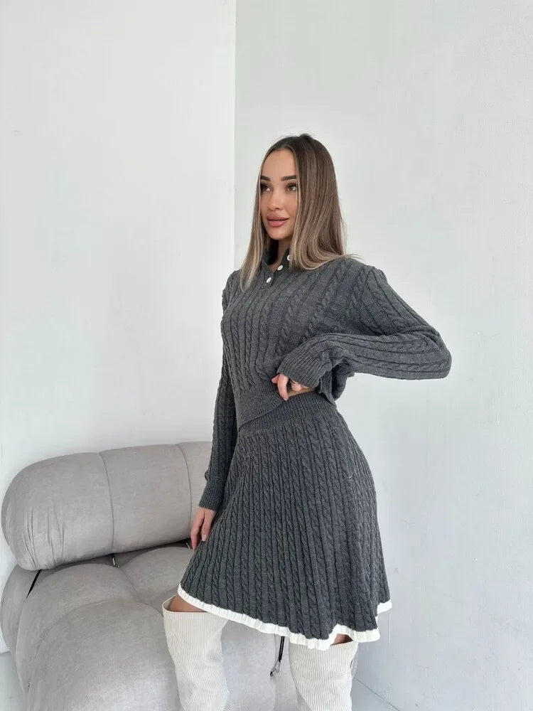 Robe en tricot à manches longues - Projet Paris - Élégante, Confortable