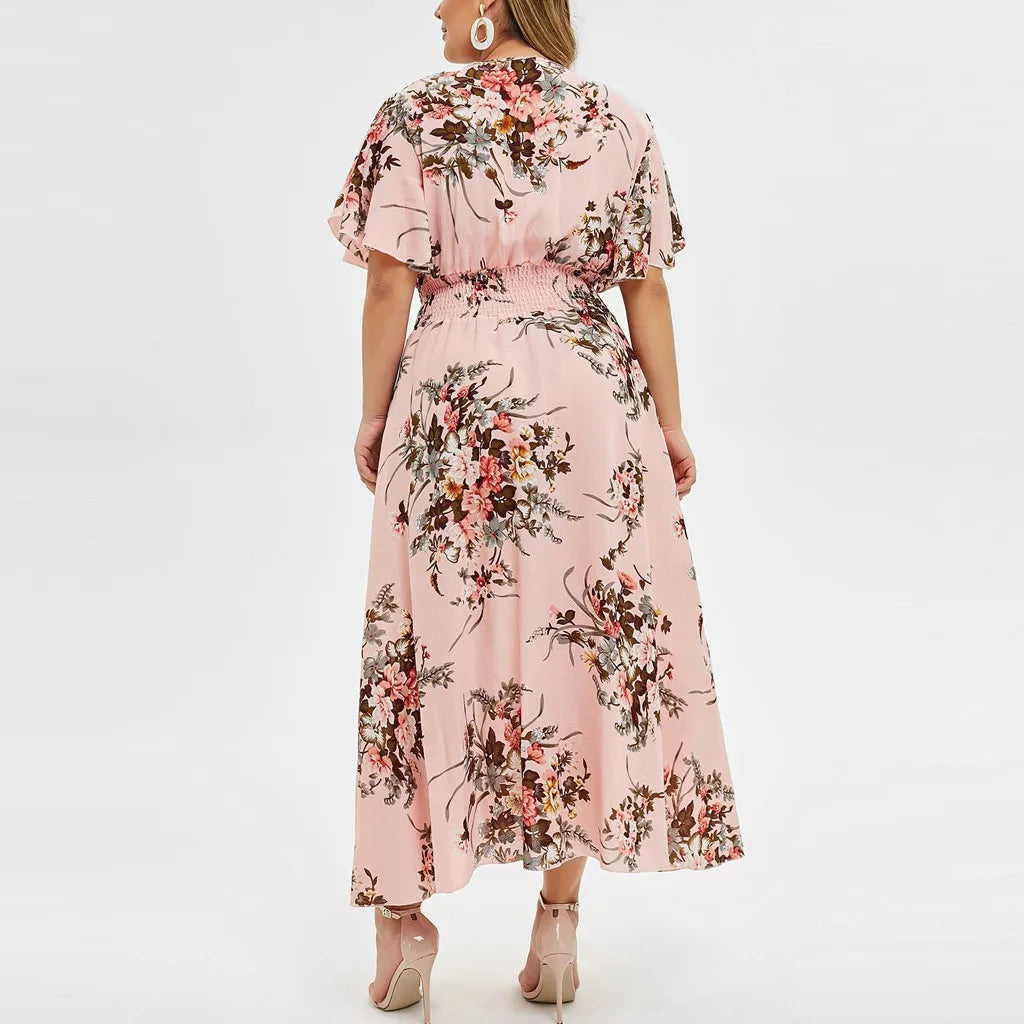Robe en chiffon à fleurs - grande taille - Projet Paris - Légère et élégante