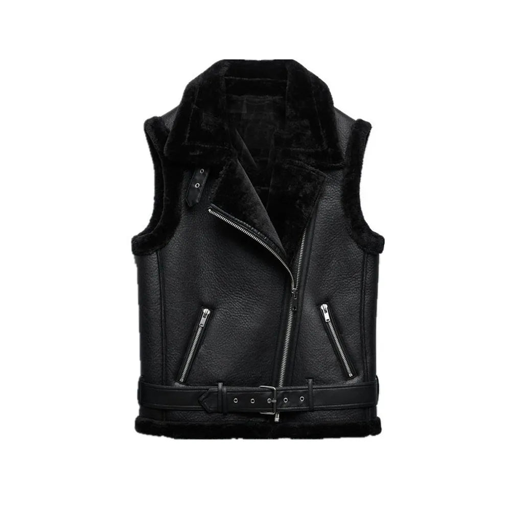 Bodywarmer en cuir de Jade - Chaud et tendance