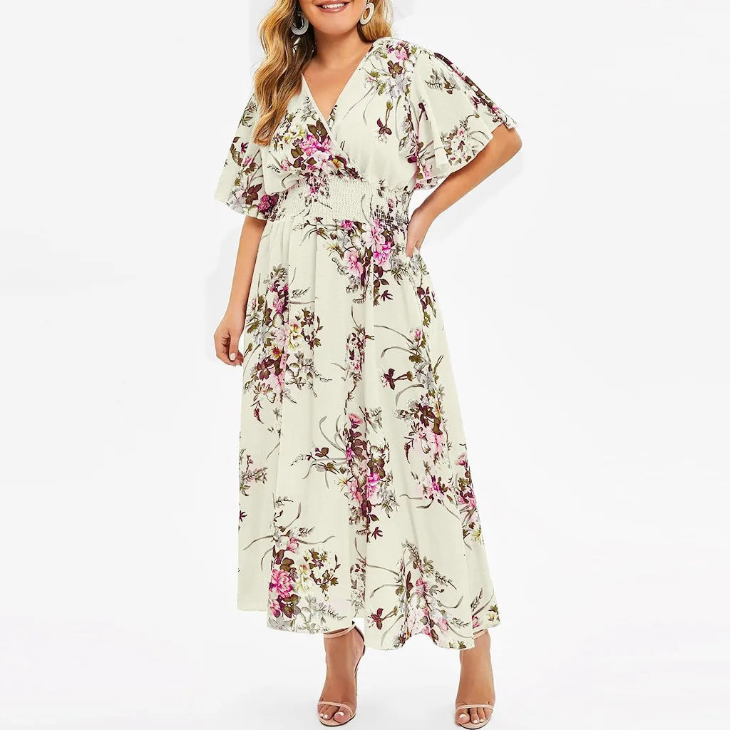 Robe en chiffon à fleurs - grande taille - Projet Paris - Légère et élégante