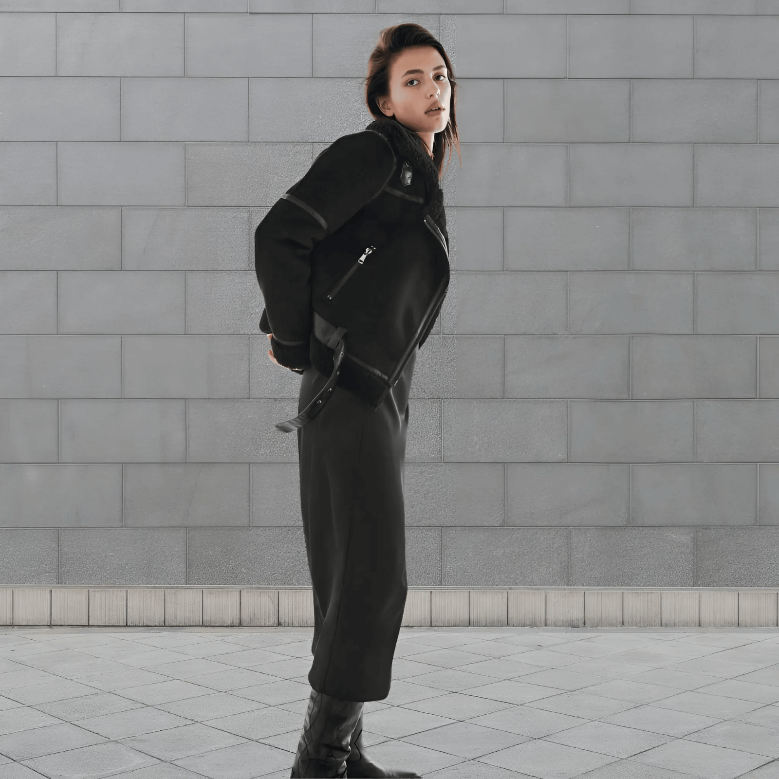 Palmer - veste rétro garnie de fourrure