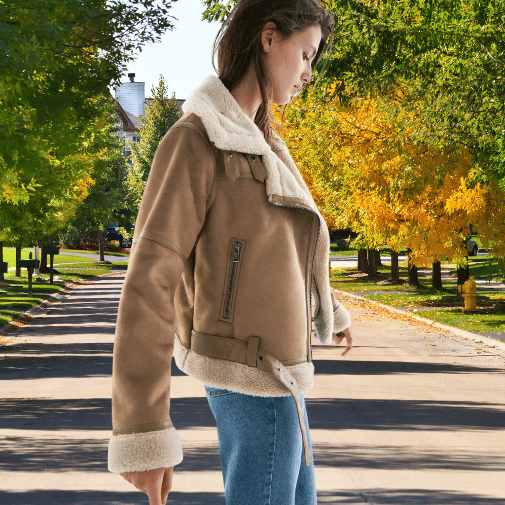 Palmer - veste rétro garnie de fourrure