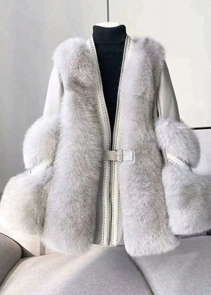 Elaine - Manteau de fourrure élégant et chaud