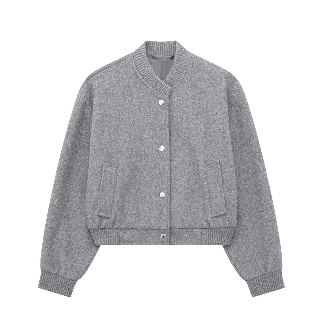 Rosette | Blouson Bomber en Coton Uni pour Femmes