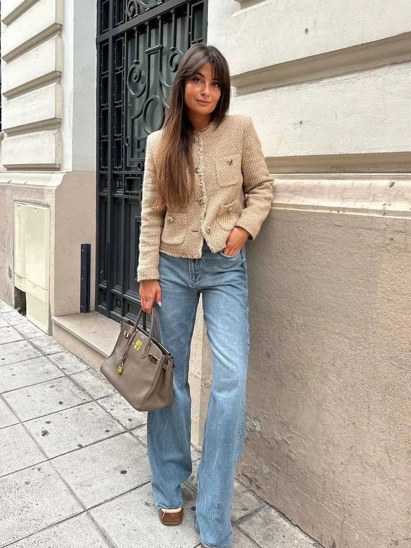 Flora - Élégante veste courte à poches