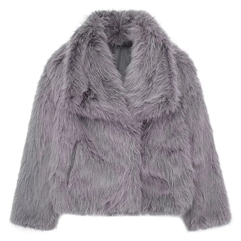 Ariah - Manteau de fausse fourrure à la hanche