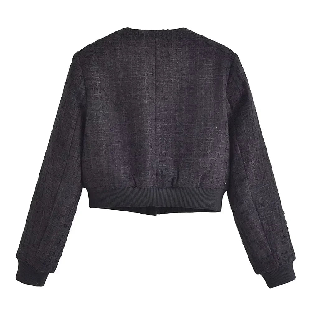 Frances - Veste élégante à col roulé et croisé
