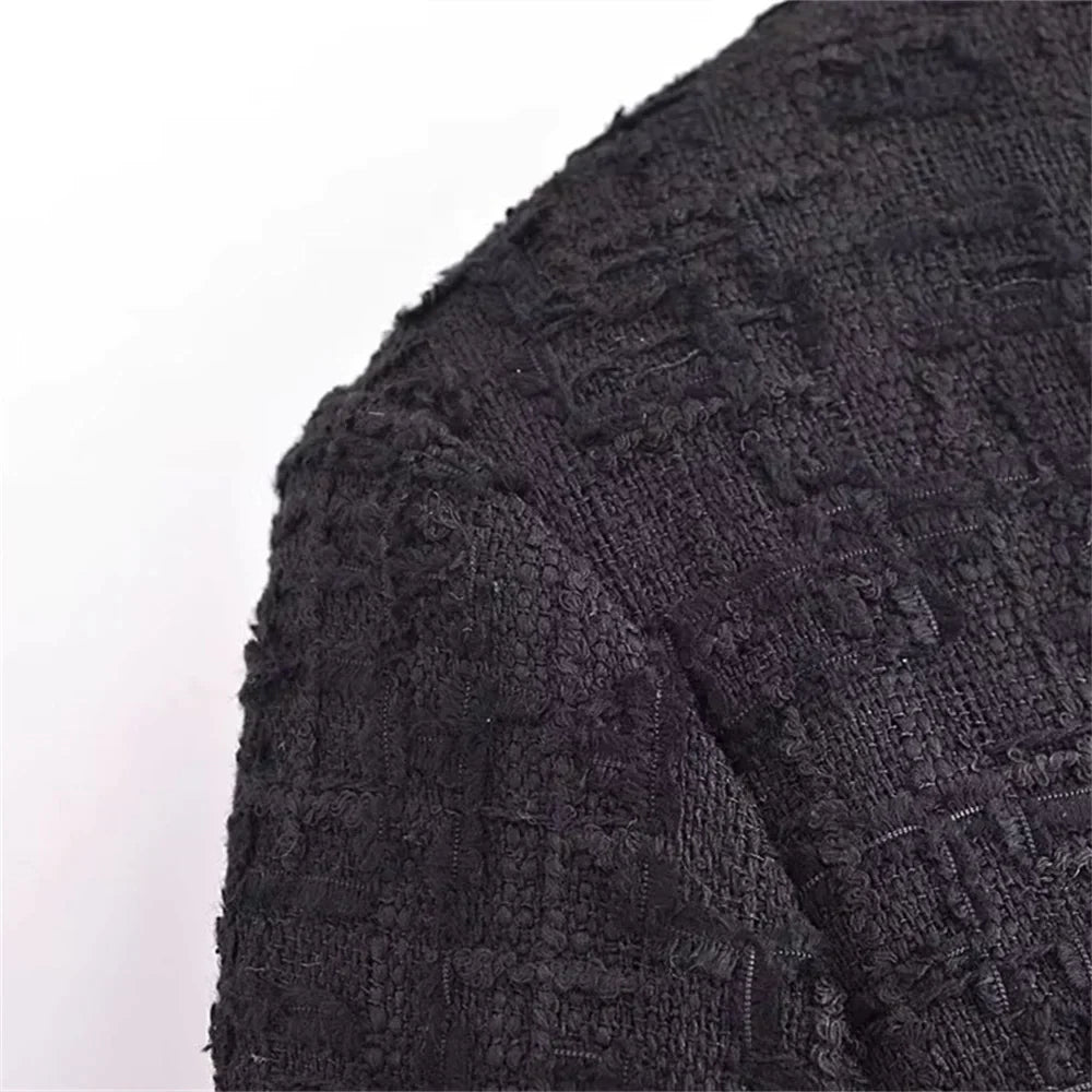 Frances - Veste élégante à col roulé et croisé