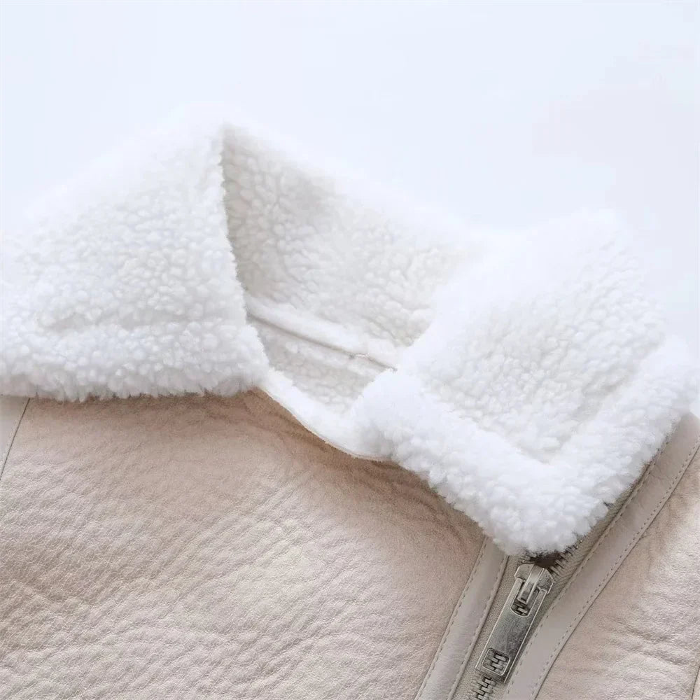 Maricar - Manteau de fourrure chaud et décontracté