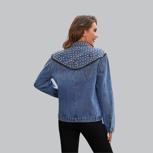 Annina - Veste en jean avec perles