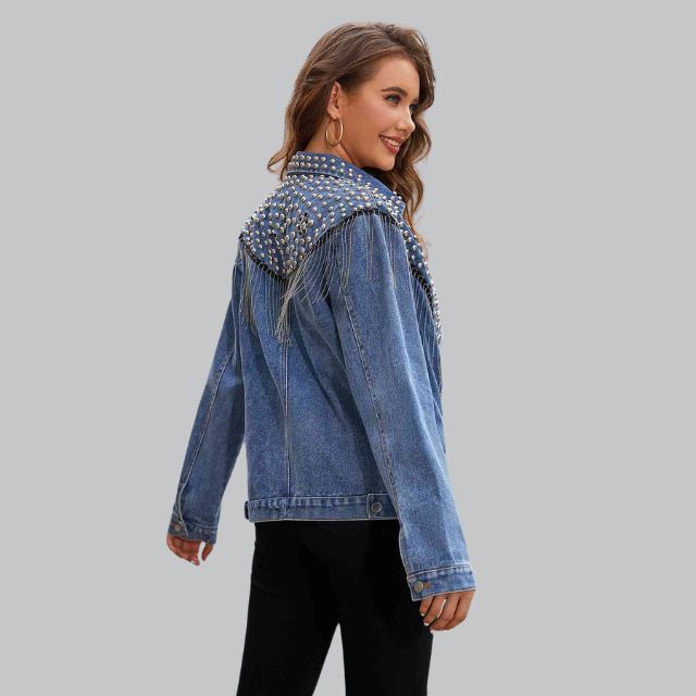 Annina - Veste en jean avec perles