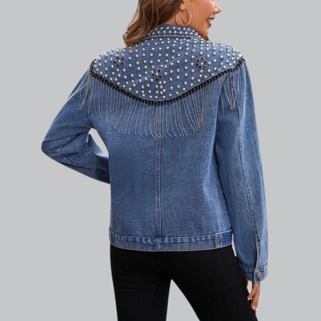 Annina - Veste en jean avec perles