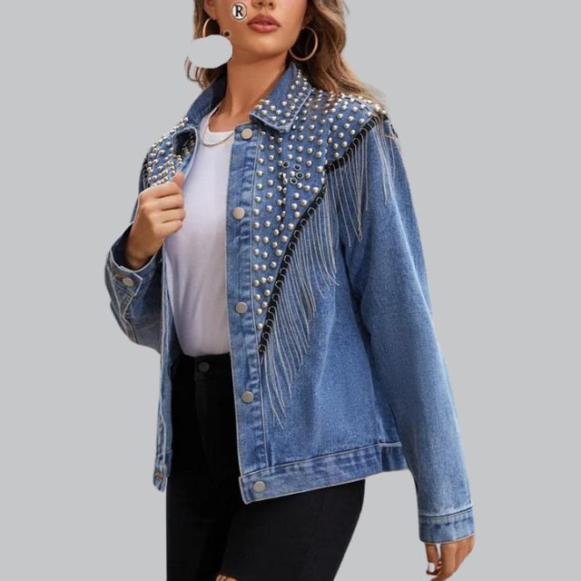 Annina - Veste en jean avec perles