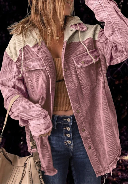 Viviana - Veste en velours côtelé de couleur rétro