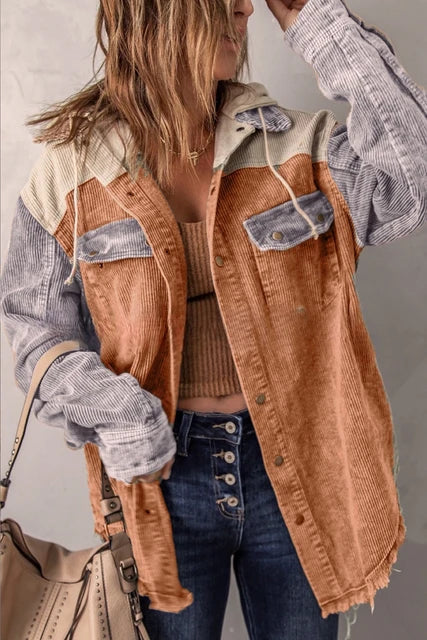 Viviana - Veste en velours côtelé de couleur rétro
